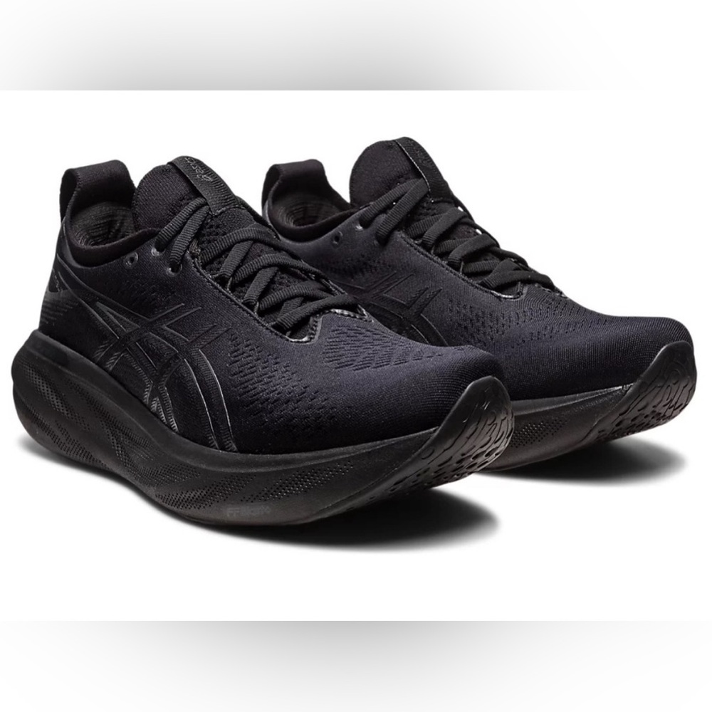 Women’s ASICS GEL-NIMBUS 25, size 8.5, Black on Black